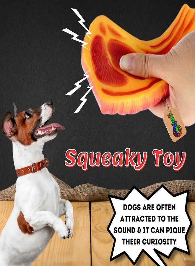DreamAuro Squeaky Meat Peice Toy, Fun and Festive Pet Toy for Hours of Entertainment, Festive Pet Plaything, Interactive Meat Peice Fun, Stimulating Squeaker Sound, Safe Pet Toy. - Image 3